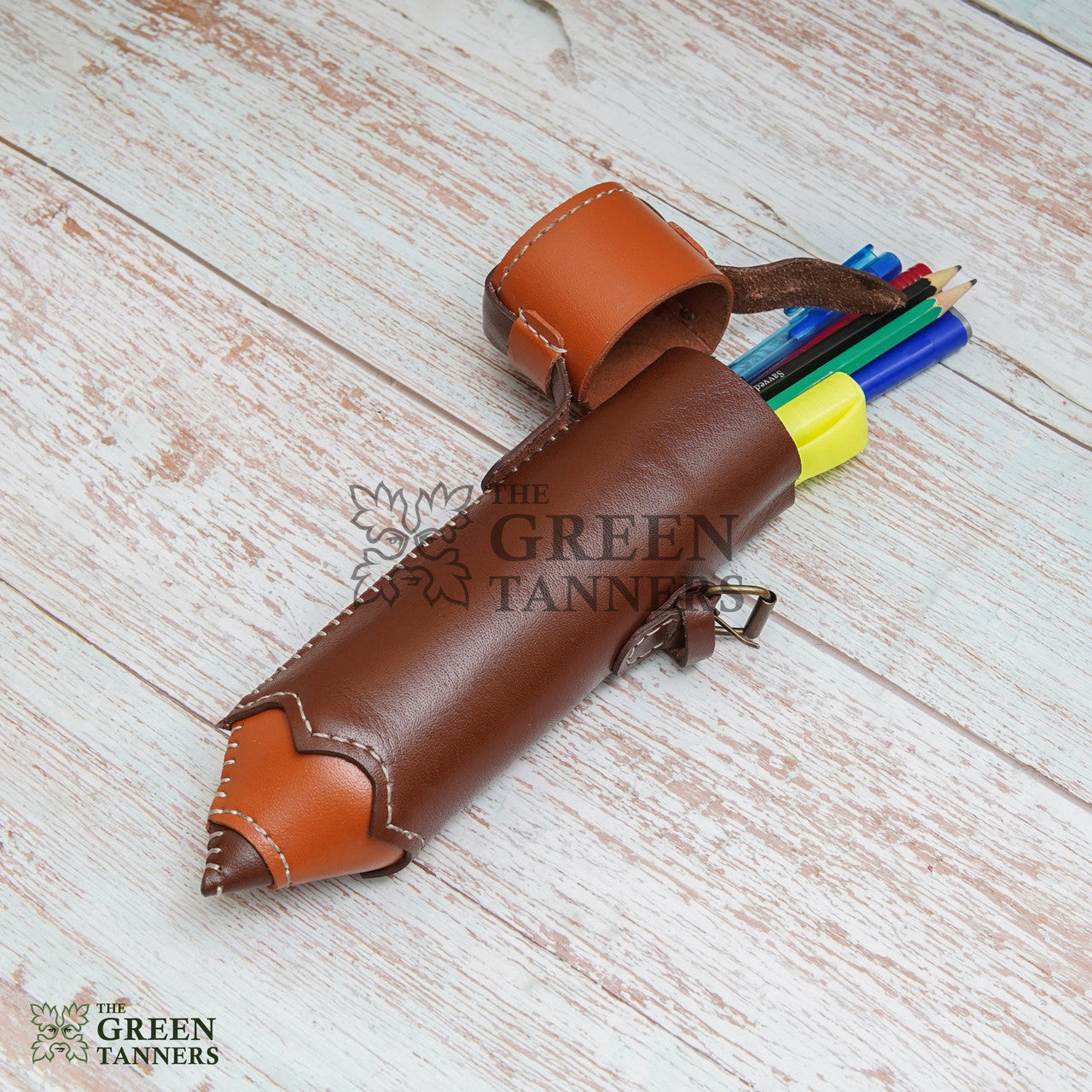 case, pencil holder, leather case, leather pencil holder, brown holder, brown pencil holder, Leather Pencil Case