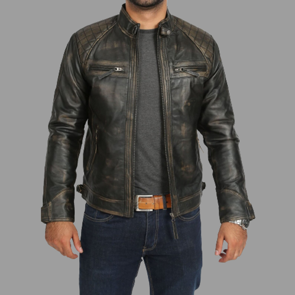 jacket, leather jacket, men jacket, cowhide leather jacket