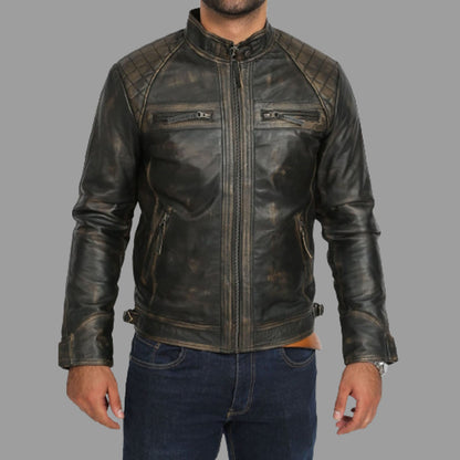 jacket, leather jacket, men jacket, cowhide leather jacket