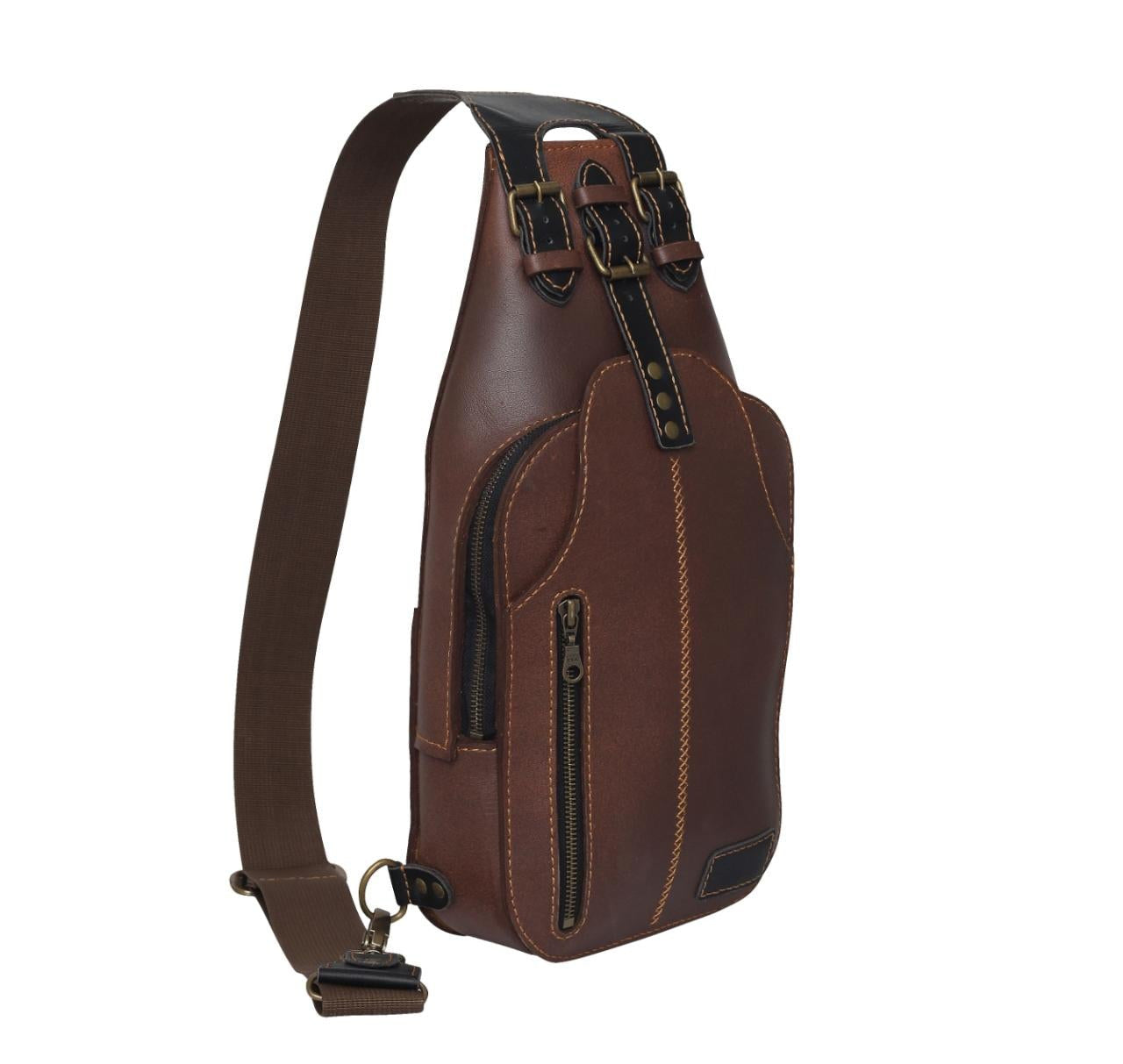 leather bag, leather sling bag, leather crossbody bag, brown leather bag, crossbody sling bag, brown leather sling bag