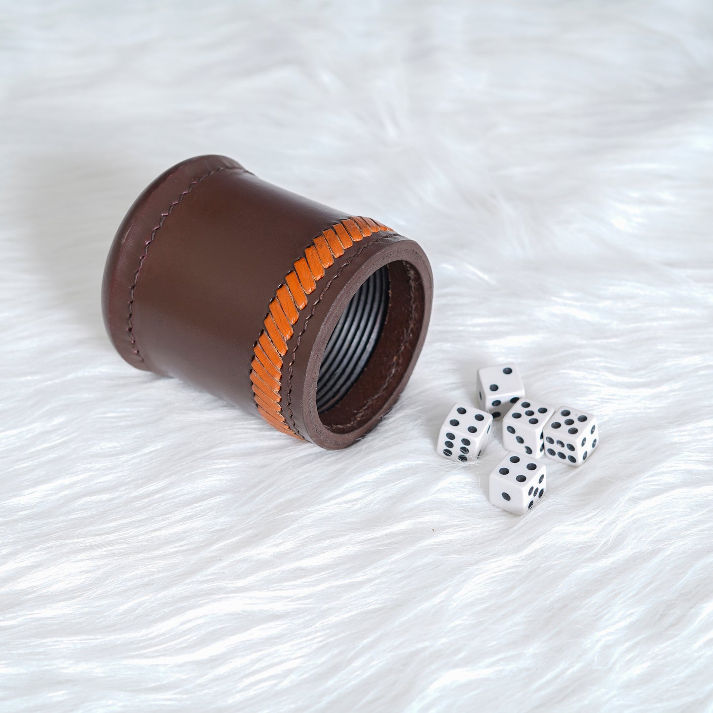 cup, dice cup, leather dice cup, brown dice cup, leather dice cup