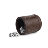 dice cup,cup,black dice cup,leather dice cup ,leather brown dice cup, Leather Ribbed Dice Cup