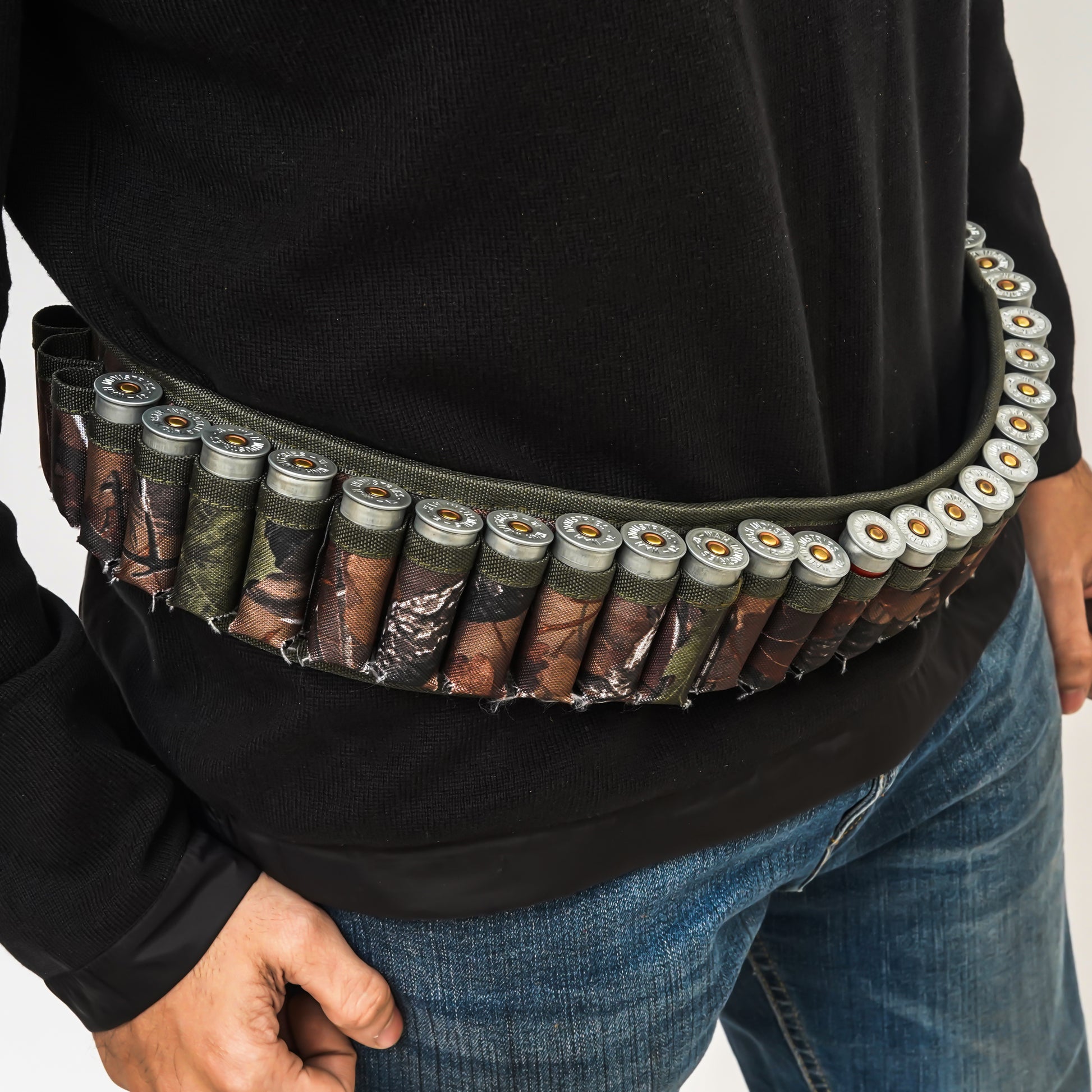 canvas cartridge belt, hunting belt, shotgun shell holder, canvas belt, cartrdge belt, leather shotgun shell holder