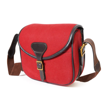 canvas leather shooting bag, leather bag, canvas bag, bags, shoulder bags, cartridge bag, red cartridge bag, canvas leather bag, canvas cartridge bag