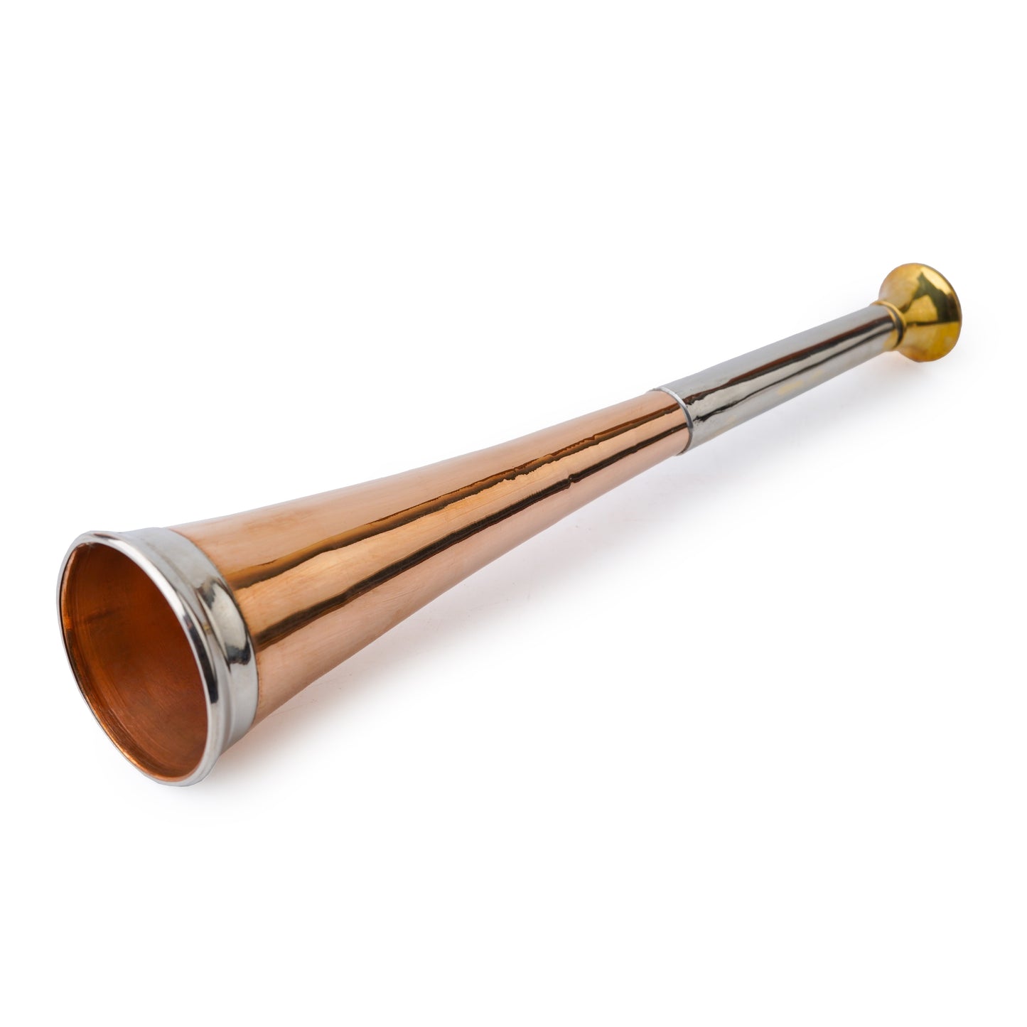 fox hunting horn, copper fox hunting horn, fox horn, 4 band horn, brass hunting horn, Hunting Horn