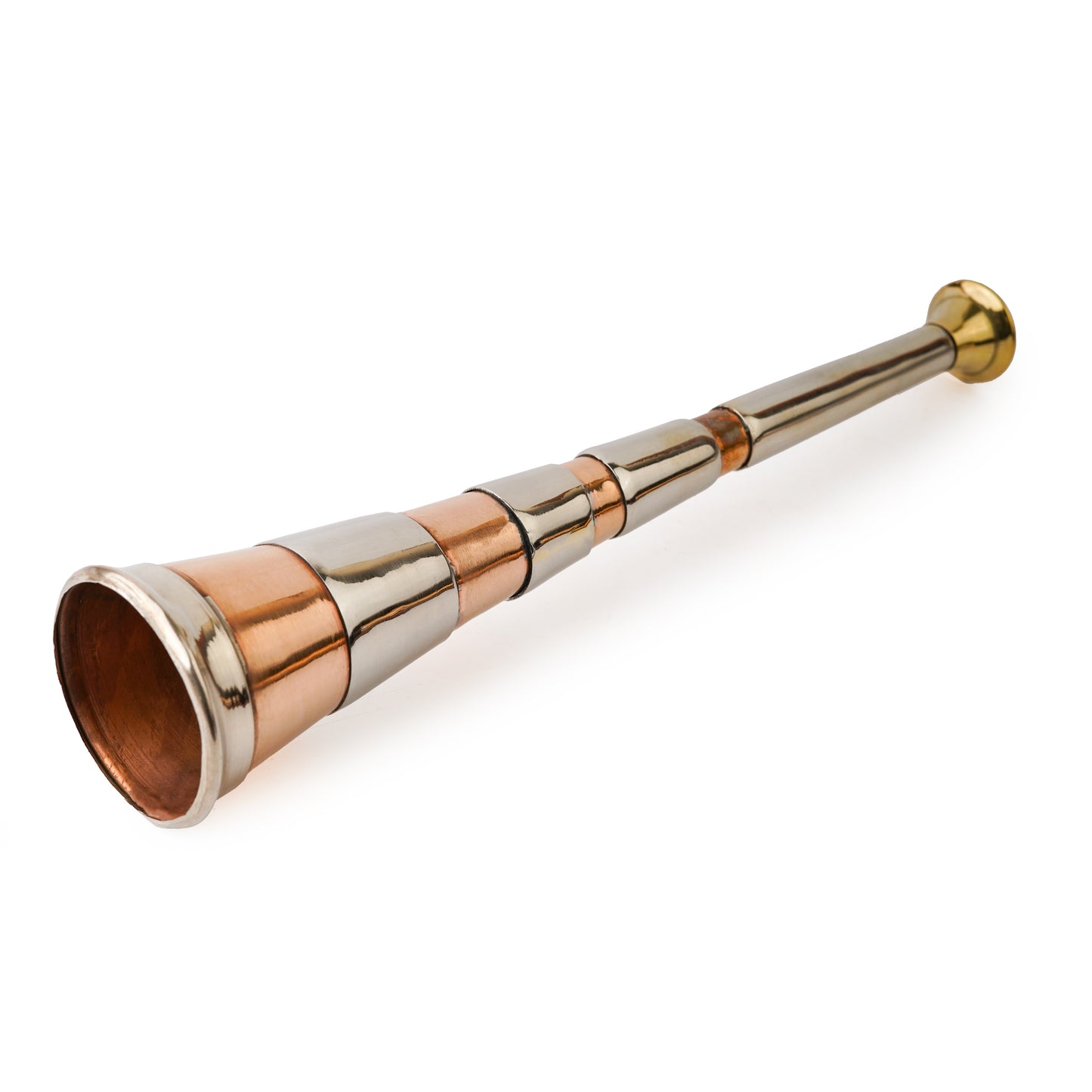 fox hunting horn, copper fox hunting horn, fox horn, 4 band horn, brass hunting horn, Hunting Horn