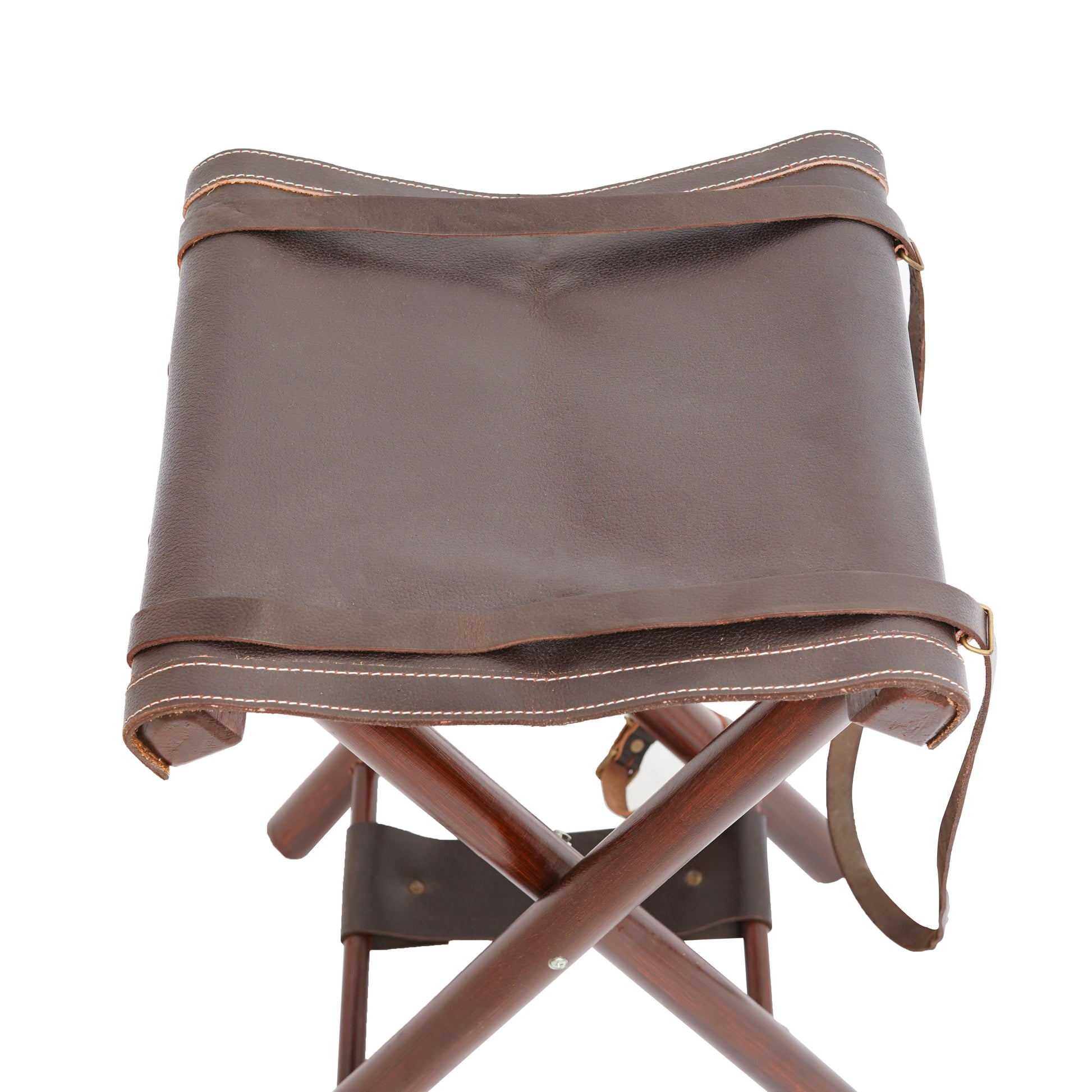 folding stool, leather folding stool, camping folding stool, leather stool, leather camping stool