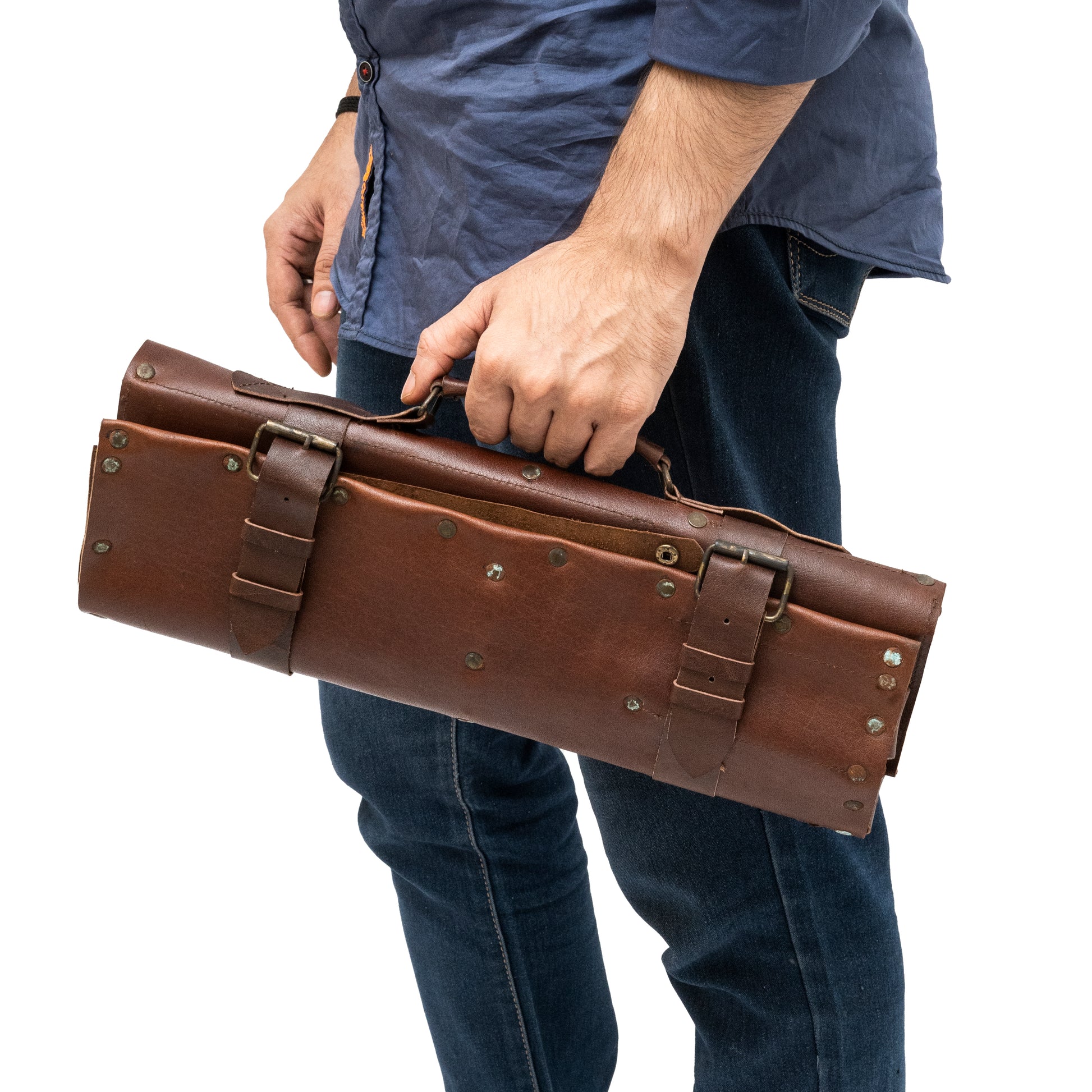 tool bag, knife rolls, leather tool bag, chef knife roll, brown tool bag, grade knife roll, leather knife rolls