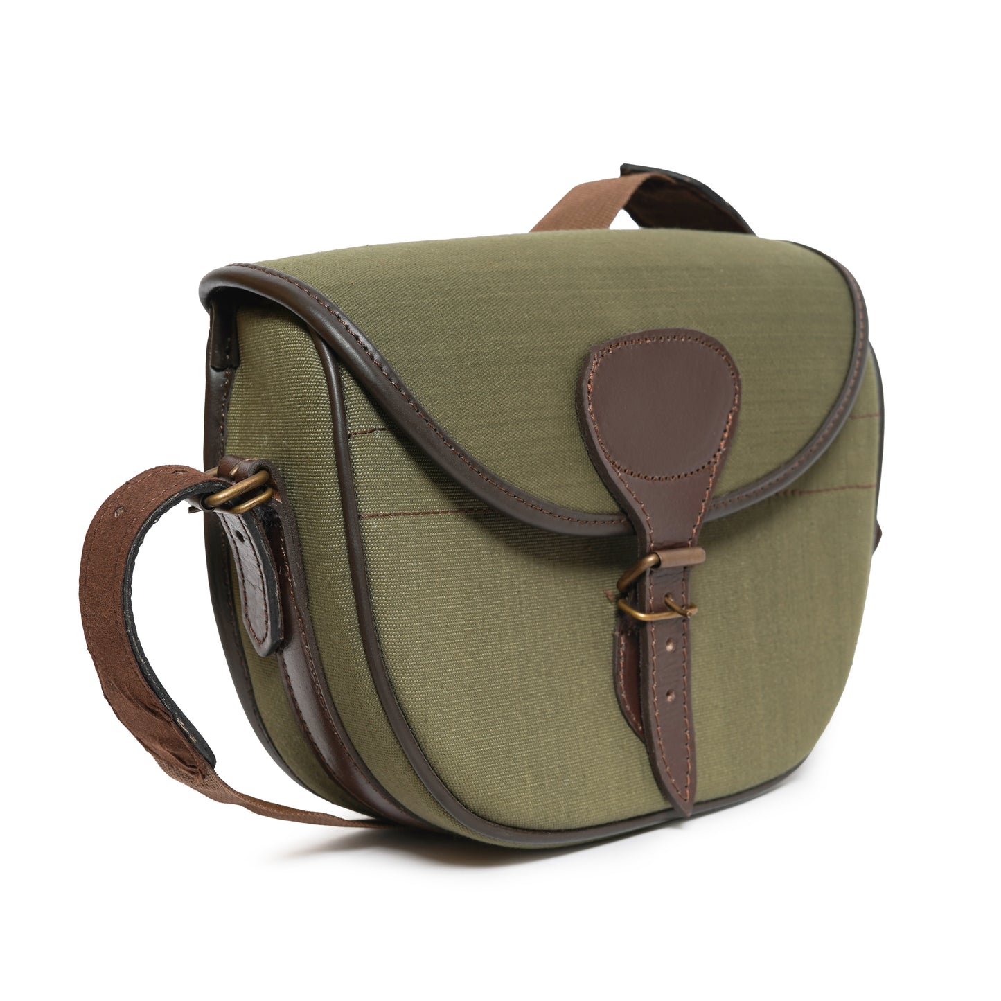 leather shooting bag,  shooting bag, leather bag, canvas cartridge bag