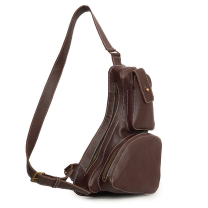 leather bag, sling bag, sling leather bag, crossbody bag, leather backpack, crossbody backpack, leather sling bag, brown leather sling bag