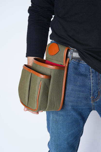 canvas shooting bag, shooting bag, canvas bag, cartridge belt pouch, cartridge pouch, cartridge bag, bags, shotgun belt pouch, cartridge belt pouch