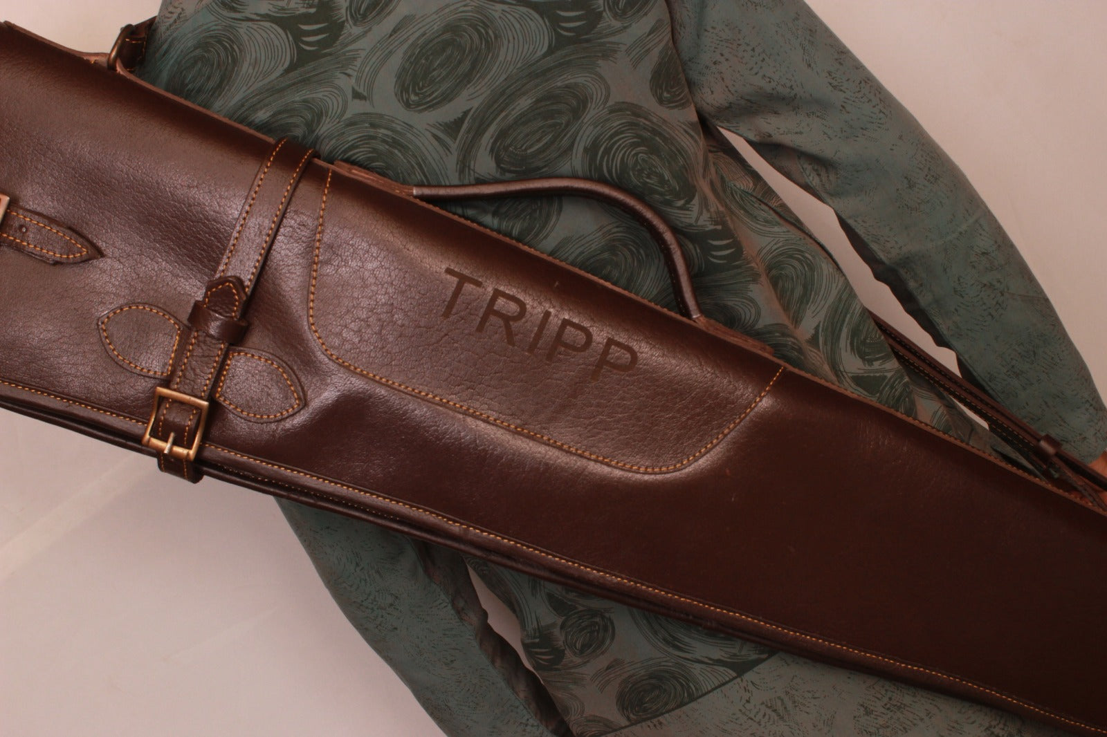 leather gun case, gun case, shotgun case, leather shotgun case, leather case, leather gun slip case