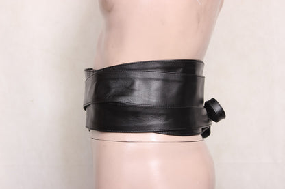 Premium Leather Obi Corset Belt | Women's Leather Waist Belt