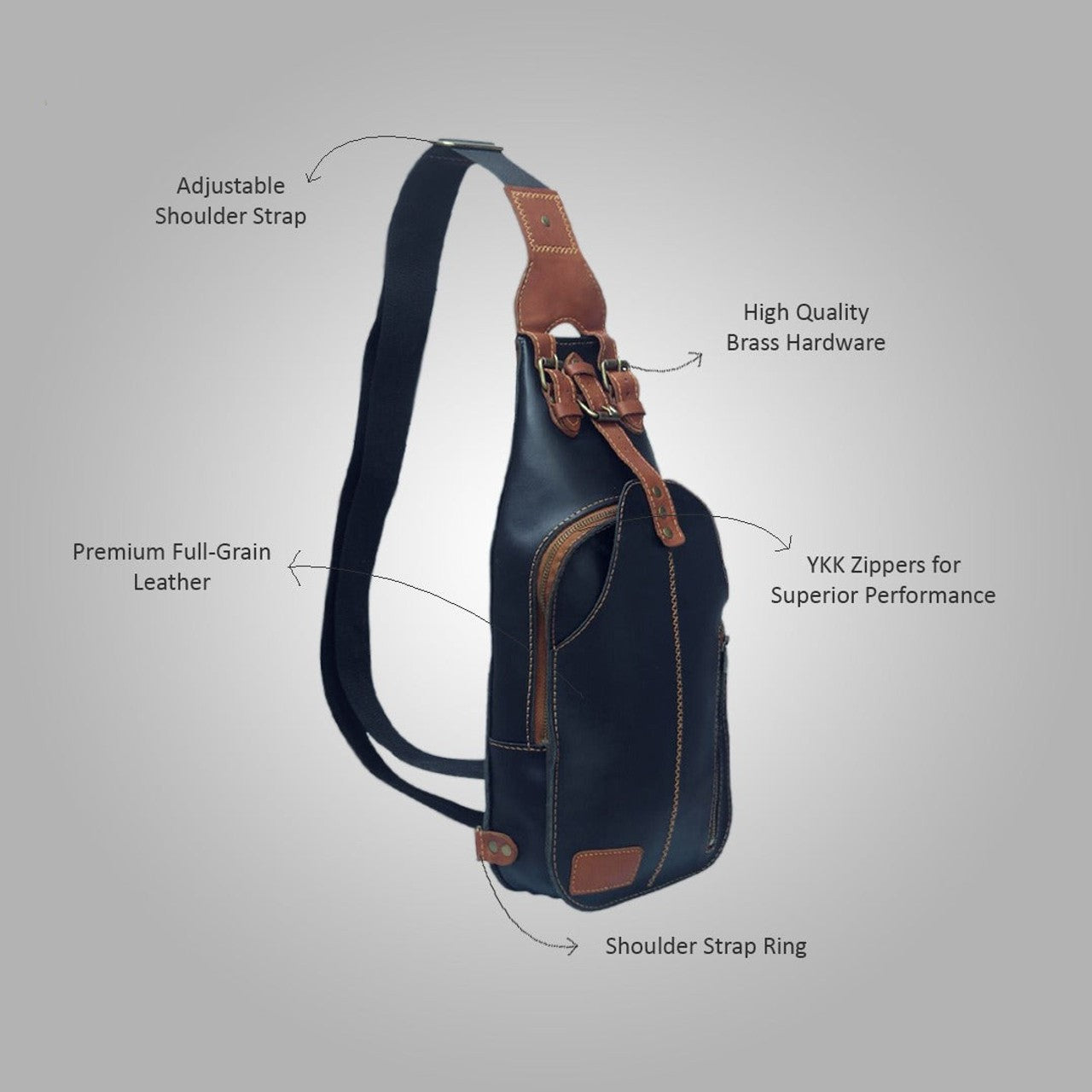 leather bag, leather sling, leather sling bag, crossbody bag, leather crossbody bag, authantic bag, mens bag, Men's Sling Bag