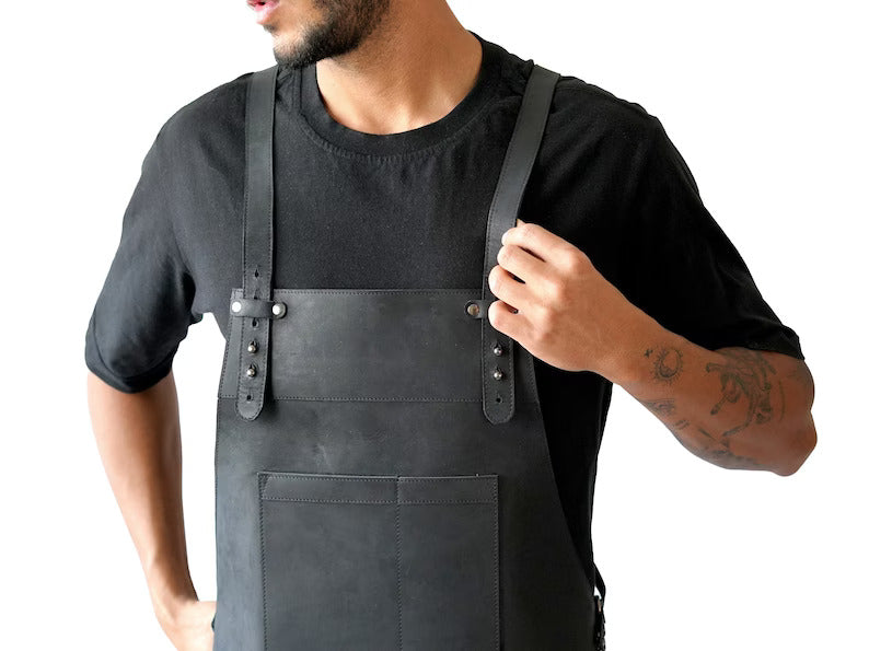 leather welding apron, leather apron for welding