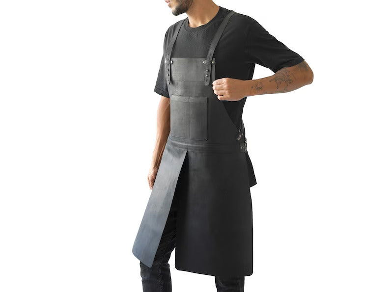 leather welding apron, leather apron for welding