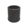 dice cup, cup, black dice cup, leather dice cup ,leather black dice cup, leather yahtzee dice cup