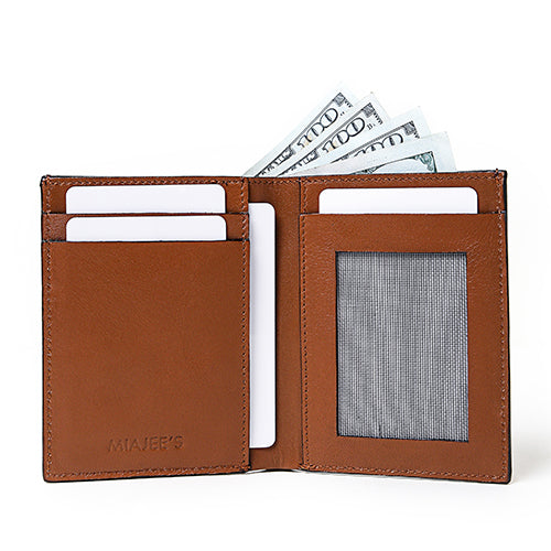 Genuine Leather Mens Cool Slim Leather Wallet Men Small Wallets