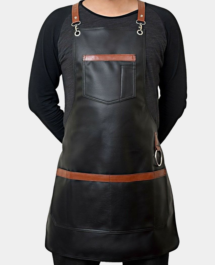 leather barber apron, leather apron for barber