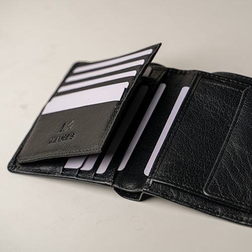 Trifold Wallet with Coin Pocket Leather