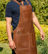 leather bbq apron, bbq leather apron